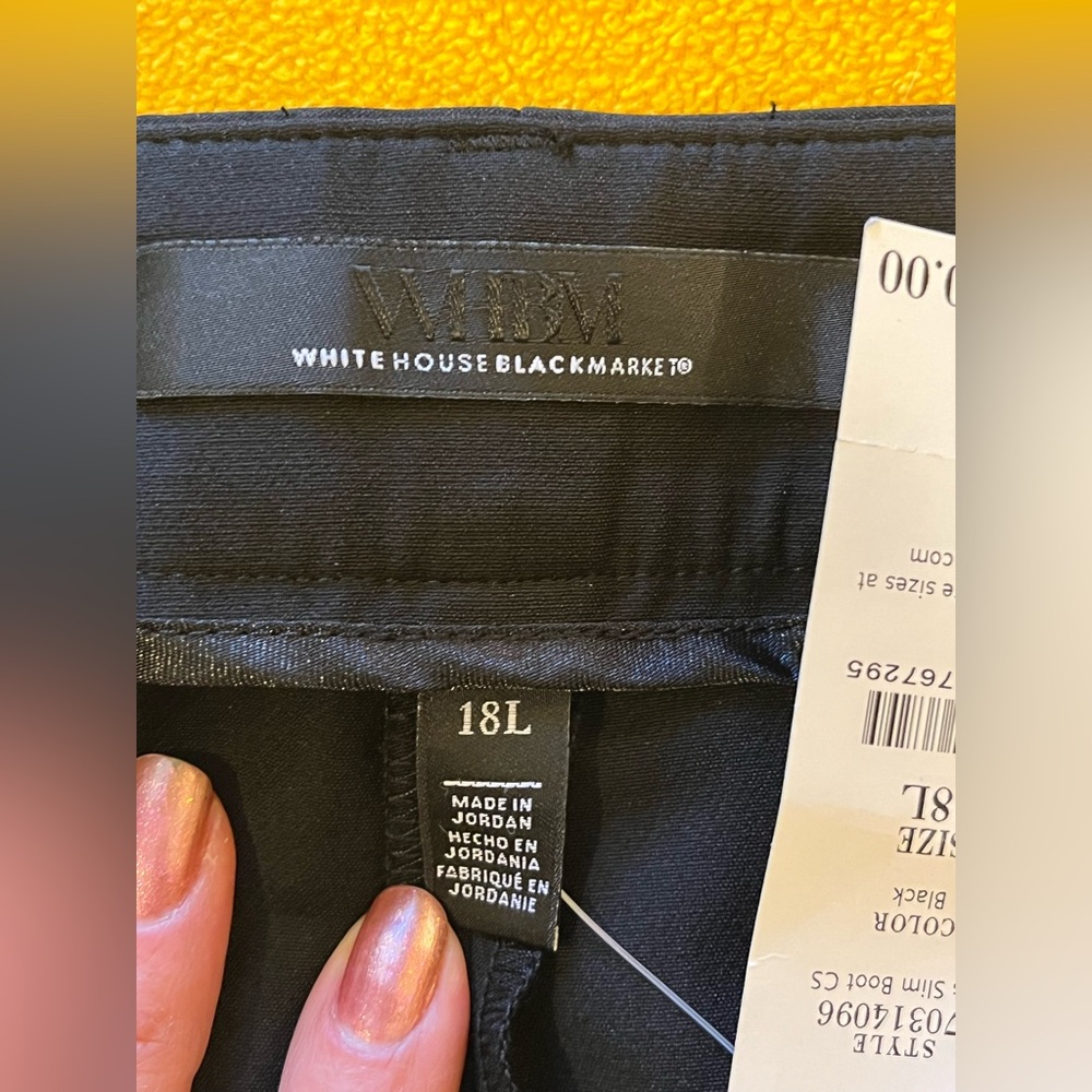 White House Black Market Ines Professional Bootcut Pants/ Trousers. Black 18 NWT - Picture 16 of 16